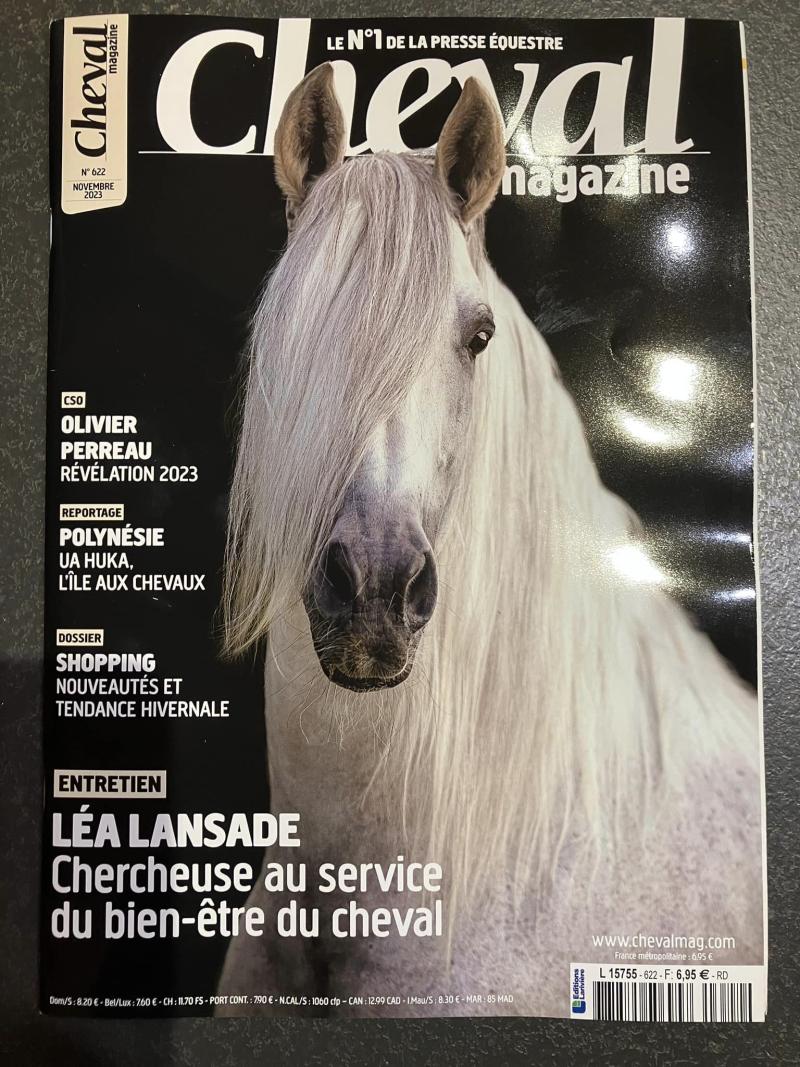 Cheval Magazine de novembre 2023.Cheval